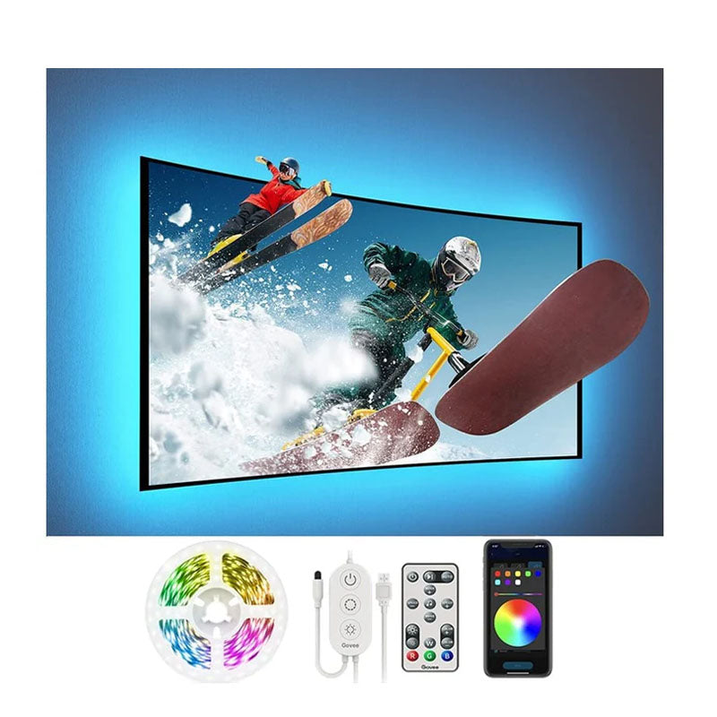 Govee RGB Bluetooth LED Strip Light, Backlight For TV's 46-60 Govee RGB Bluetooth LED Strip Light, Backlight For TV's 46-60